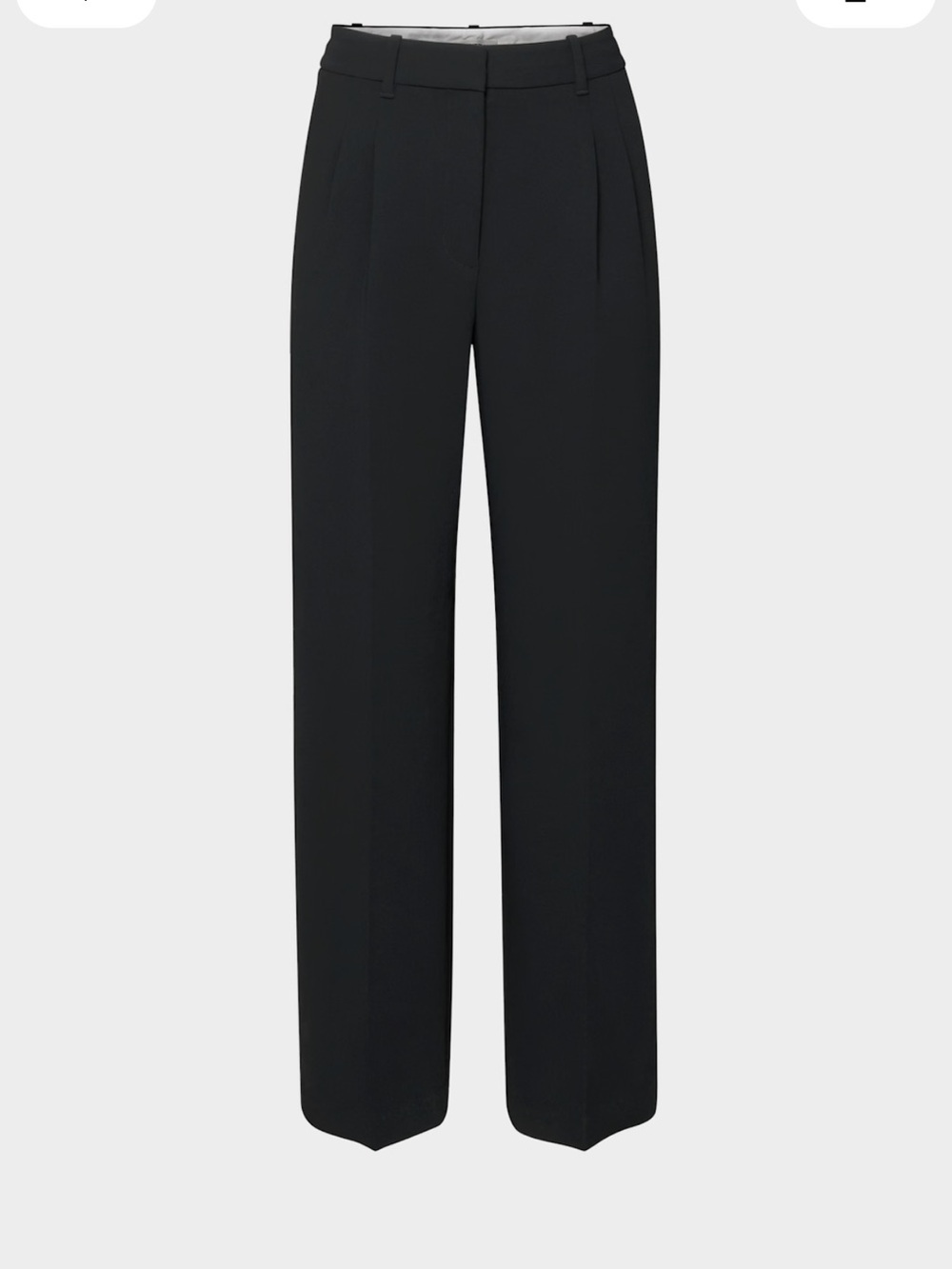 Aritzia Wide-Leg Crepe Trousers in Black